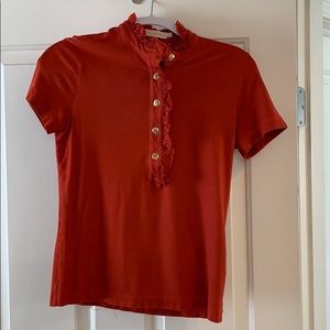 Tory Burch Ruffled Polo